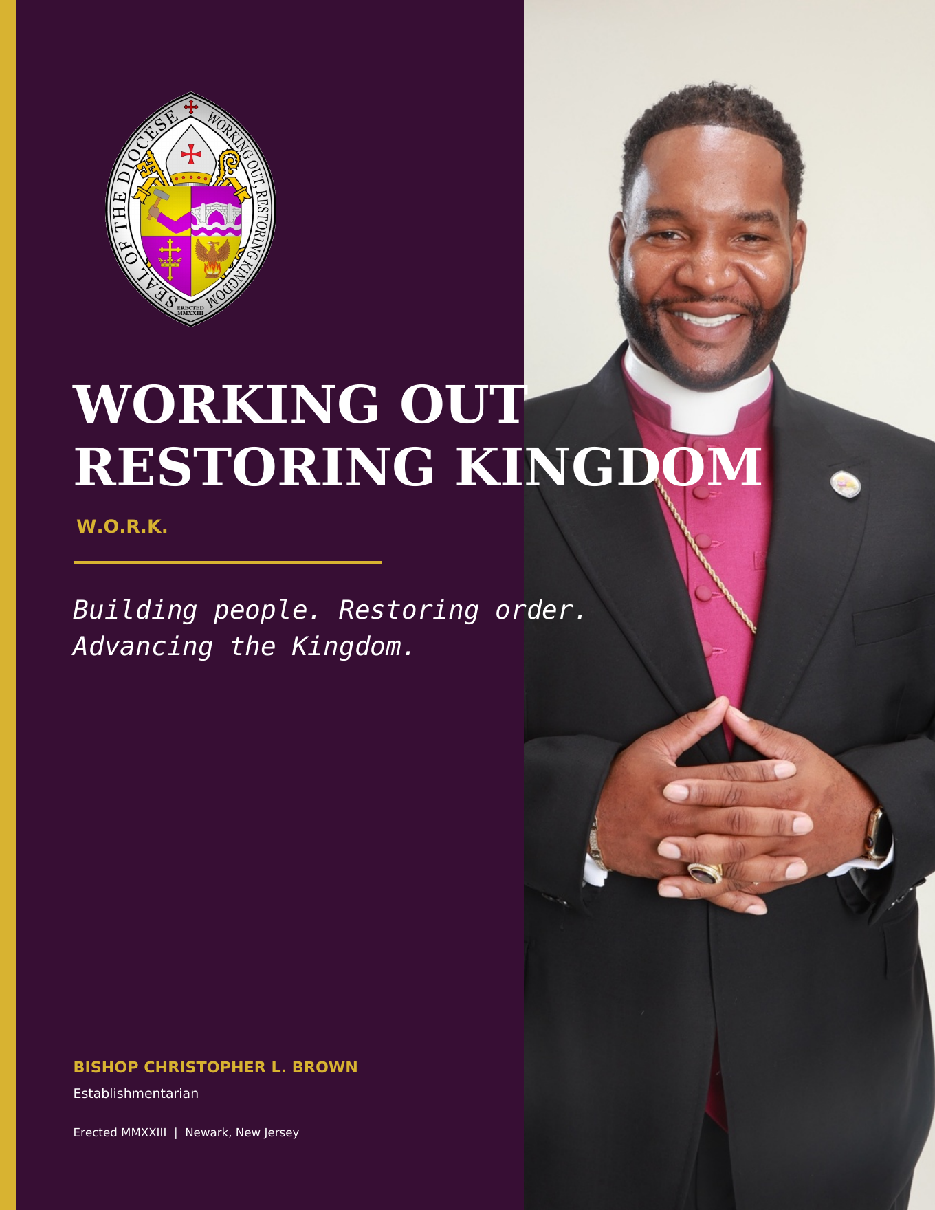 Cover of the Working Out Restoring Kingdom ministry brochure